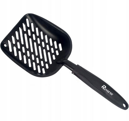 Reverse Metalowa łopatka do kuwety dla kota 35 cm – duża, do każdego żwirku, czarna
