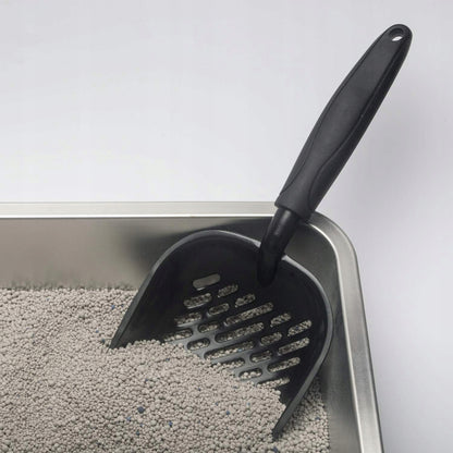 Reverse Metalowa łopatka do kuwety dla kota 35 cm – duża, do każdego żwirku, czarna