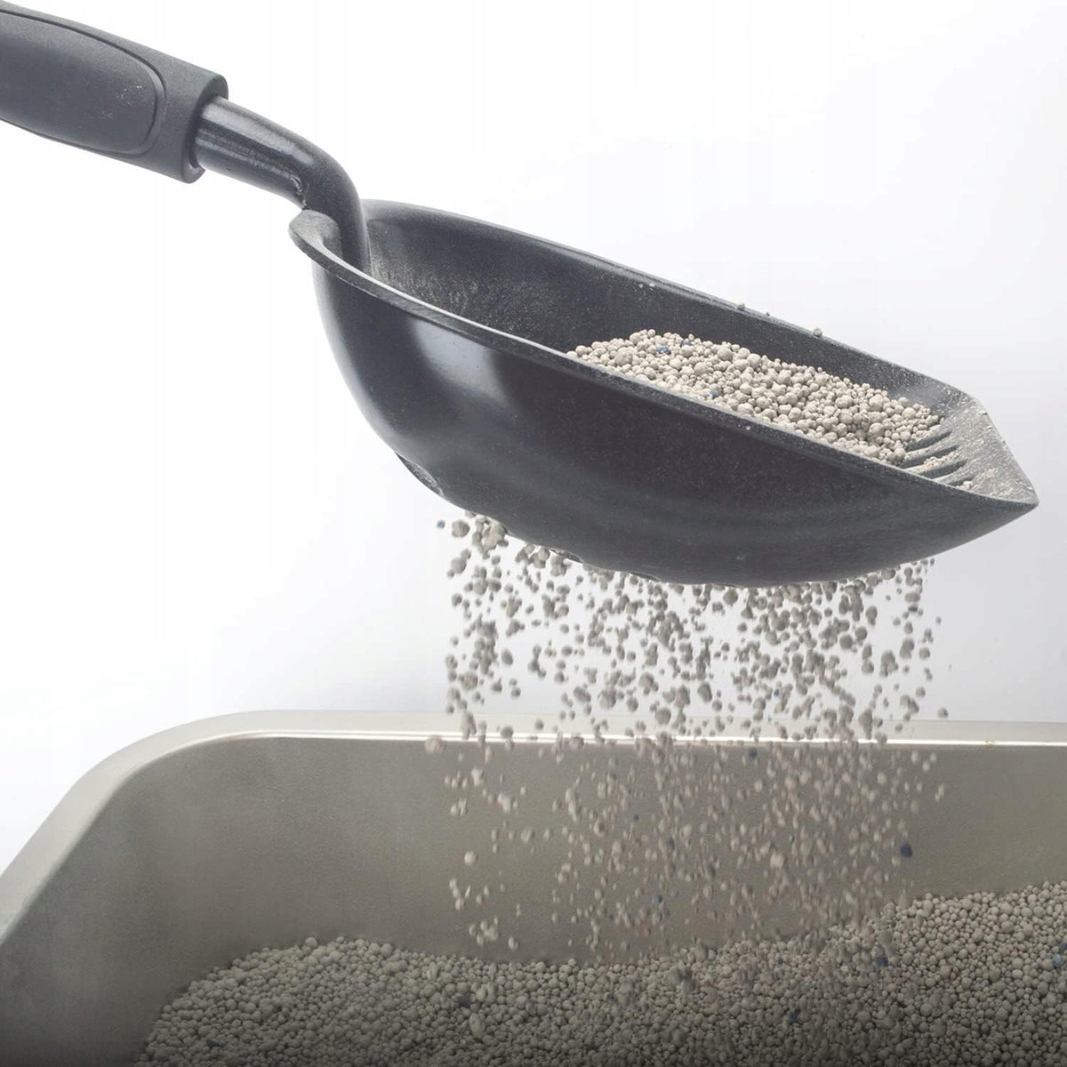 Reverse Metalowa łopatka do kuwety dla kota 35 cm – duża, do każdego żwirku, czarna