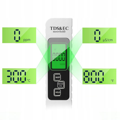 Renew Force Miernik TDS EC i temperatury wody 3w1 z ATC do akwarium i osmozy – biały