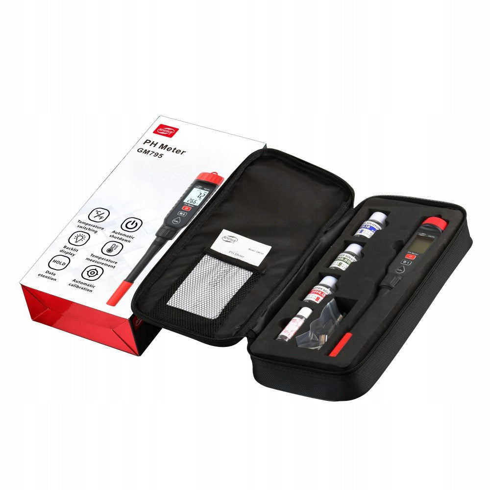 Benetech GM795 elektroniczny miernik pH i temperatury 2w1 do akwarium – z autokalibracją
