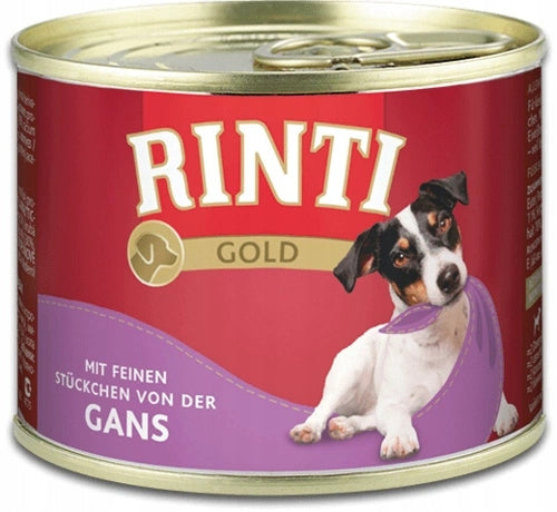 Rinti Gold mokra karma dla psa bezzbożowa 9x185 g – mix 9 smaków w puszkach