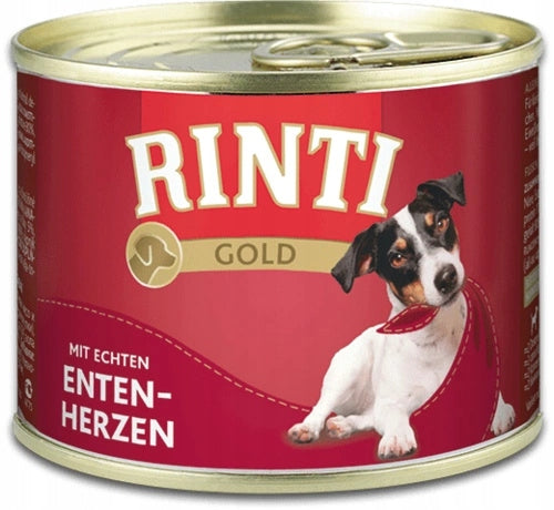 Rinti Gold mokra karma dla psa bezzbożowa 9x185 g – mix 9 smaków w puszkach