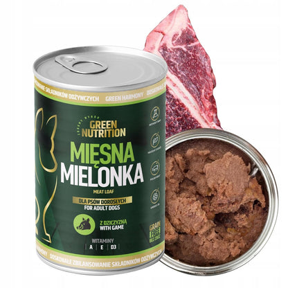 Green Nutrition mokra karma dla psa bezzbożowa 24 x 400 g, 65% mięsa – mix smaków