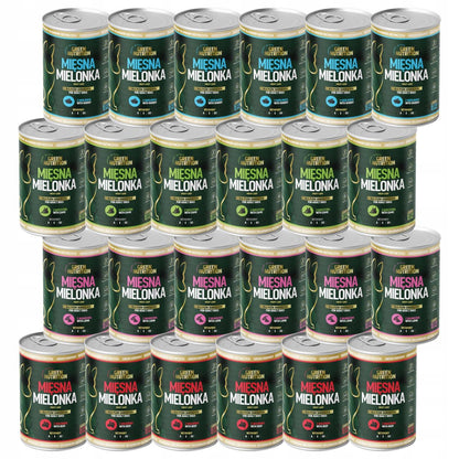 Green Nutrition mokra karma dla psa bezzbożowa 24 x 400 g, 65% mięsa – mix smaków