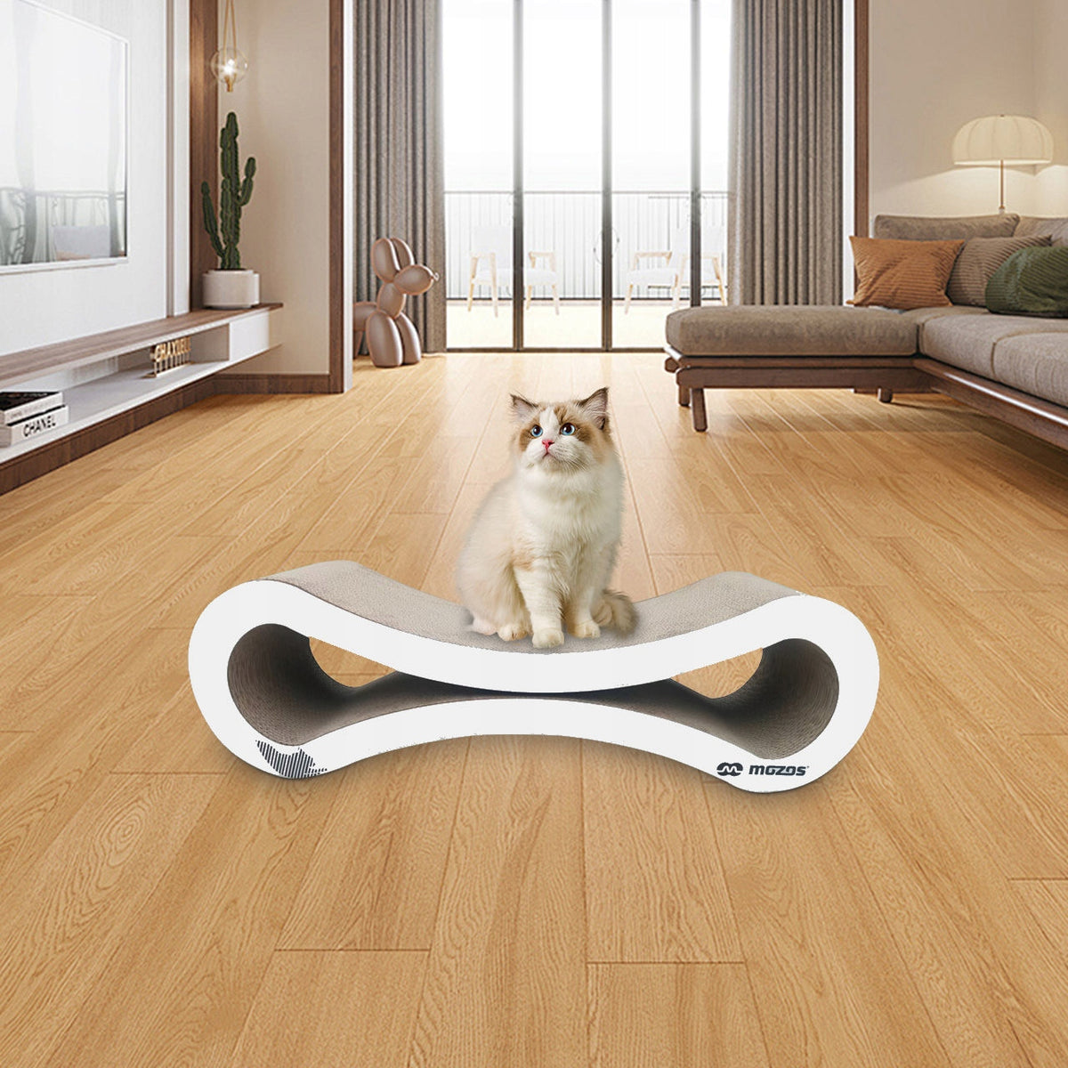 Mozos Kitty-Spike kartonowy drapak legowisko dla kotów XXL 86 cm – sofa z tektury