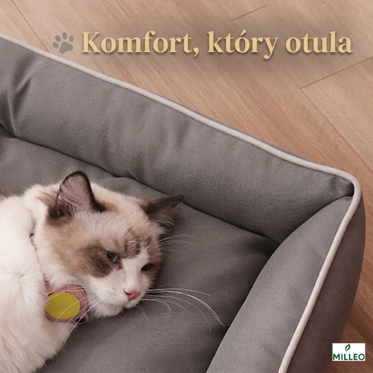 Legowisko miękkie i wodoodporne kwadratowe dla psa duże