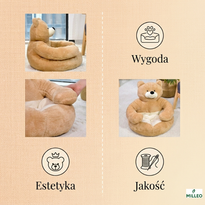 Legowisko miękkie pluszowe sofa dla psa i kota idealne do domu
