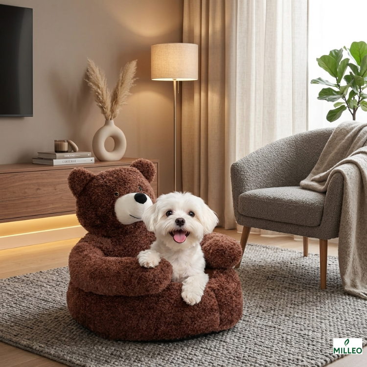 Legowisko miękkie pluszowe sofa dla psa i kota idealne do domu