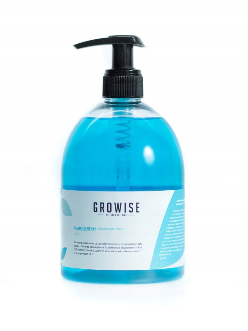 Growise Makro nawóz do roślin akwariowych 500 ml – makroelementy NPK 10:1:1, płyn