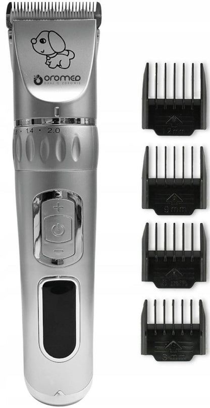 ORO-MED Clipper Max maszynka do strzyżenia psów bezprzewodowa 150 W, ostrze ceramiczne – srebrna