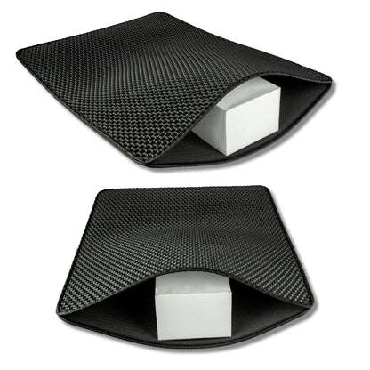 Mata pod kuwetę dla kota 75 x 55 cm dwuwarstwowa z sitem na żwirek, wodoodporna – czarna