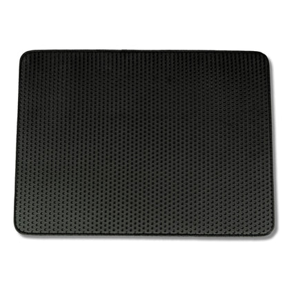 Mata pod kuwetę dla kota 75 x 55 cm dwuwarstwowa z sitem na żwirek, wodoodporna – czarna