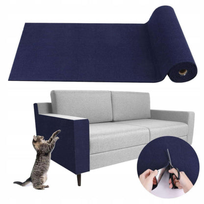 Samoprzylepna mata do drapania dla kota 100 × 60 cm – ochrona kanapy i mebli, niebieska