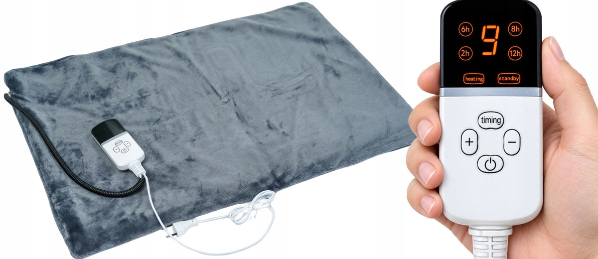 Mata grzewcza dla psa i kota 40x60 cm z kontrolerem, 35 W, wodoodporna – szara