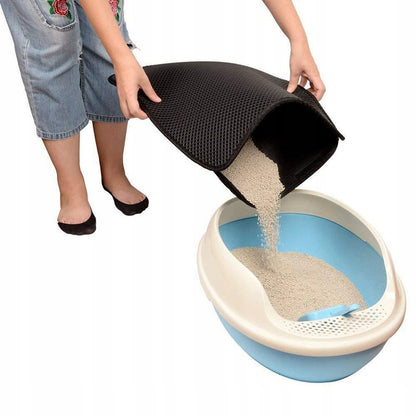 Reverse Mata pod kuwetę dla kota 55 x 75 cm dwuwarstwowa z sitem, pianka EVA – ciemnoszara