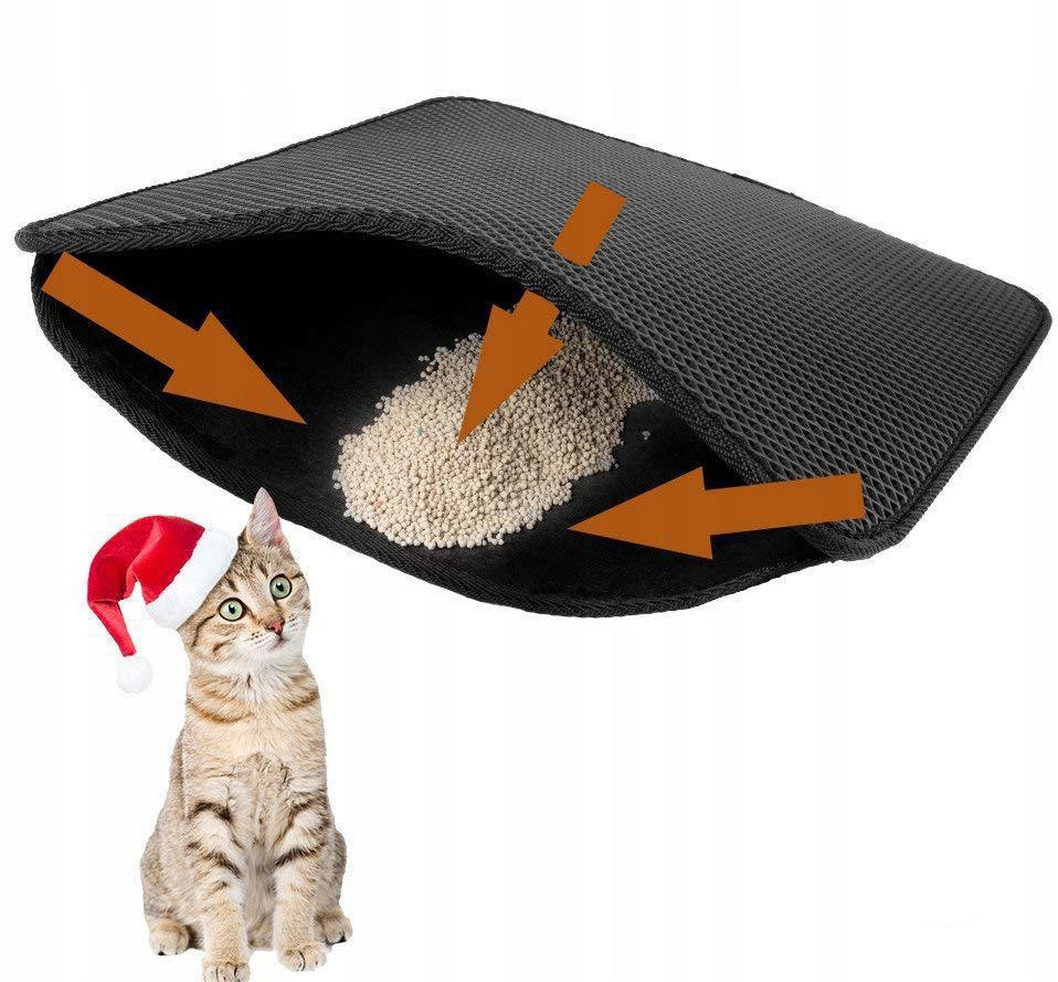 Reverse Mata pod kuwetę dla kota 55 x 75 cm dwuwarstwowa z sitem, pianka EVA – ciemnoszara