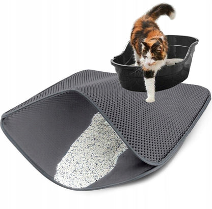Reverse Mata pod kuwetę dla kota 55 x 75 cm dwuwarstwowa z sitem, pianka EVA – ciemnoszara
