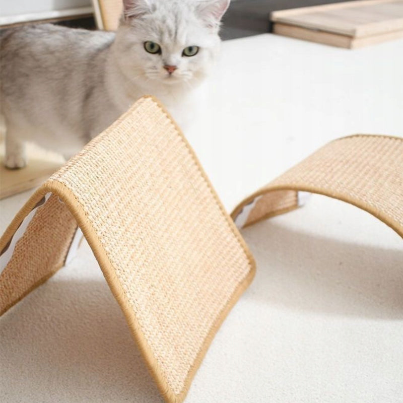 Purrtiny Mata sizalowa do drapania dla kota 60x30 cm na kanapę i ścianę – beżowa