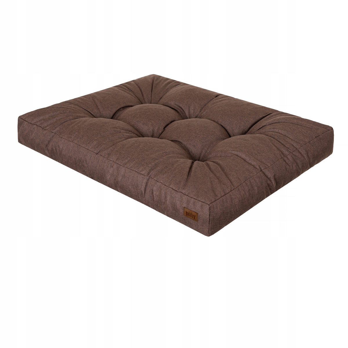 Materac dla psa 90x70 cm wodoodporny, grubość 12 cm, dla średnich psów – brązowy