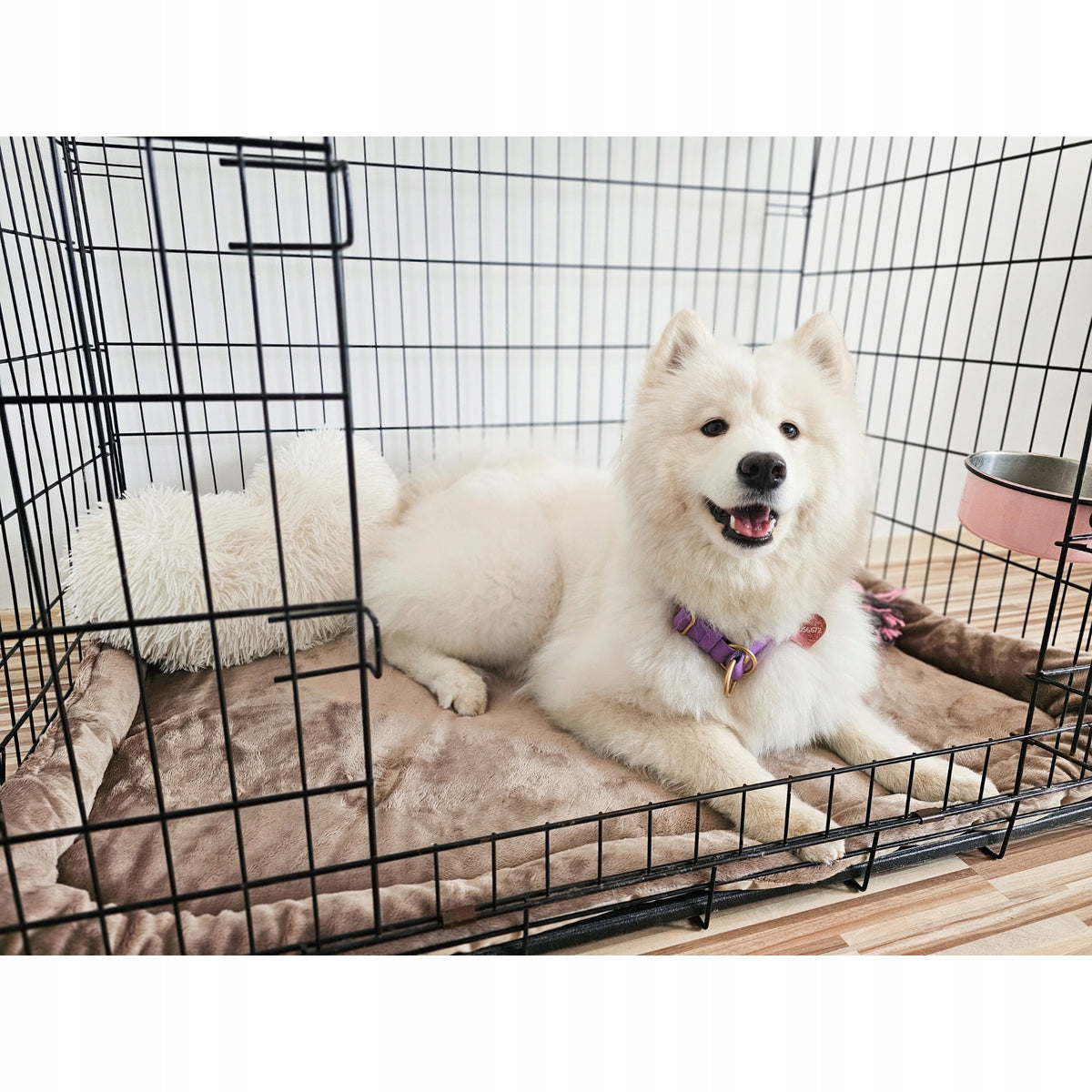 Lovedog mata dla psa 90 x 60 cm do klatki i samochodu, rozmiar M – beżowa