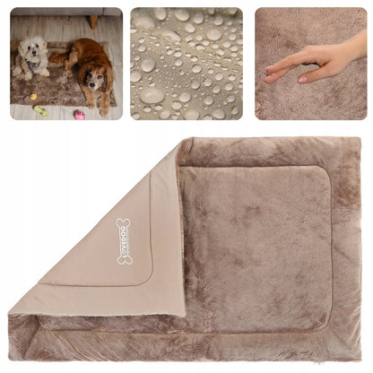 Lovedog mata dla psa 90 x 60 cm do klatki i samochodu, rozmiar M – beżowa