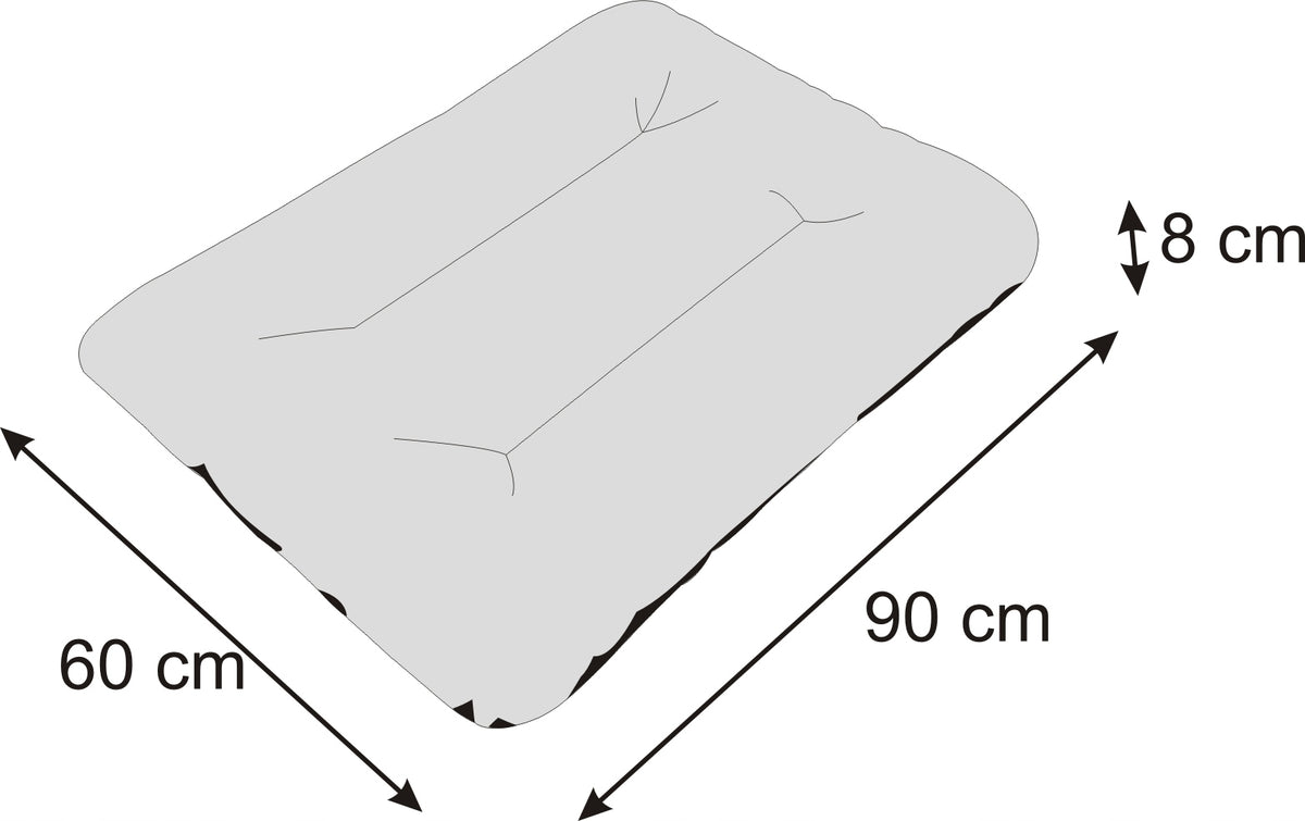 Materac dla psa lub kota 90 x 60 cm z tkaniny Oxford – prostokątne legowisko do kojca, granatowe