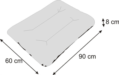 Materac dla psa lub kota 90 x 60 cm z tkaniny Oxford – prostokątne legowisko do kojca, granatowe