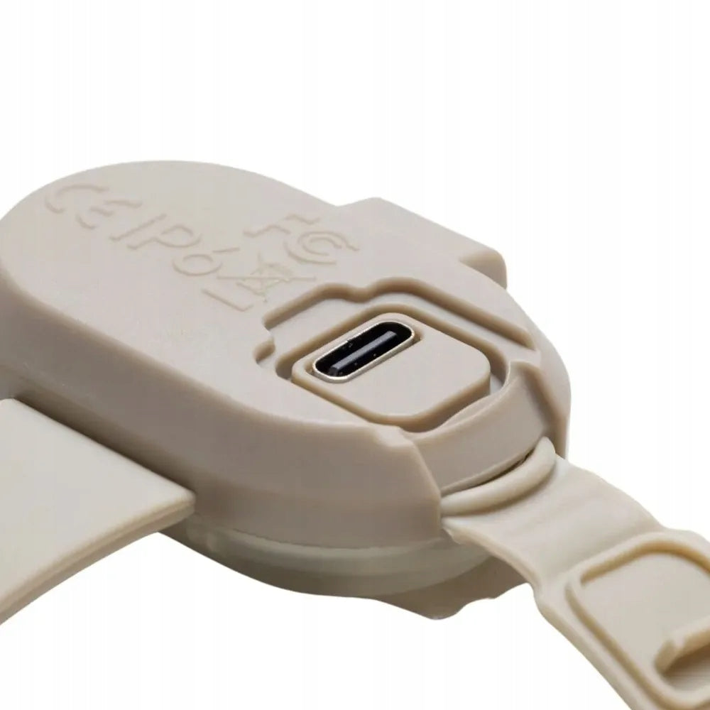 Max&Molly Lampka LED dla psa Matrix 2.0 Ultra – wodoodporna, ładowana USB, beżowa