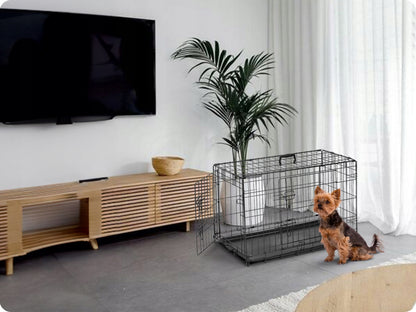 Pethaus Klatka kennelowa dla psa 77x54x60 cm stalowa, składana, 2 wejścia – rozmiar S