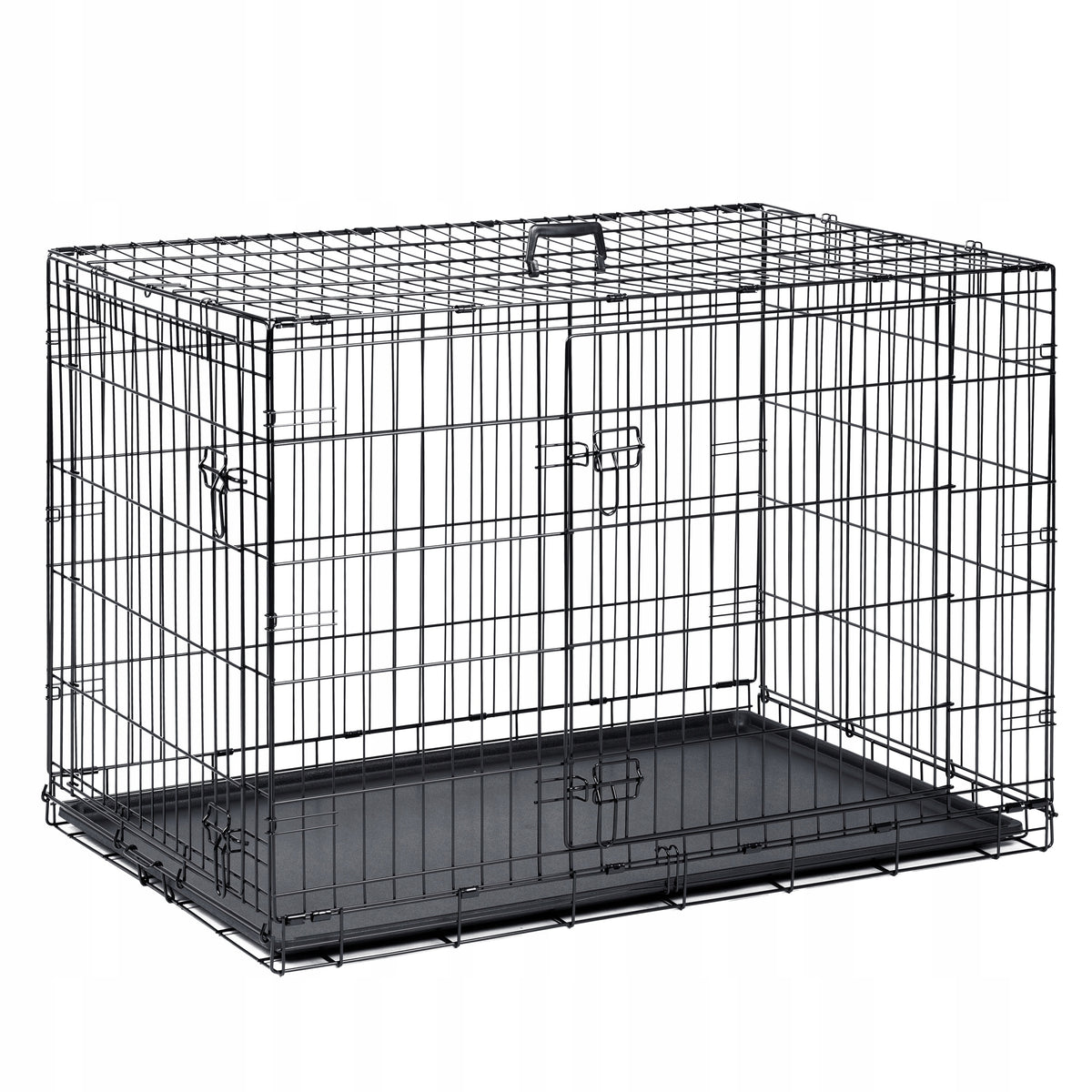 Pethaus Klatka kennelowa dla psa 77x54x60 cm stalowa, składana, 2 wejścia – rozmiar S