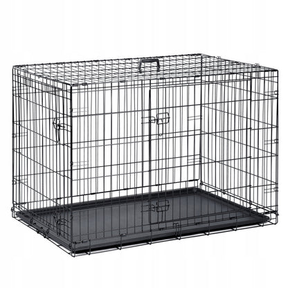 Pethaus Klatka kennelowa dla psa 77x54x60 cm stalowa, składana, 2 wejścia – rozmiar S