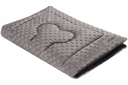 Welsti Mata dla psa 100 x 70 cm z pluszu minky – legowisko dla dużego psa, szara