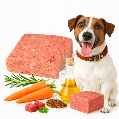 Mrożone surowe mięso wołowo-drobiowe dla psa BARF 10 kg – karma mokra bezzbożowa