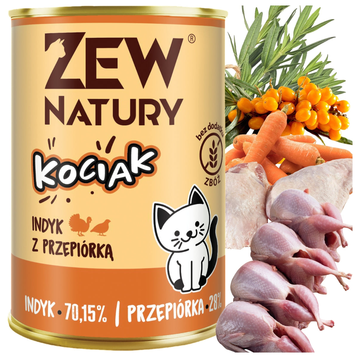 Zew Natury mokra karma dla kociąt Junior 10x400 g bezzbożowa, bez cukru – mix smaków