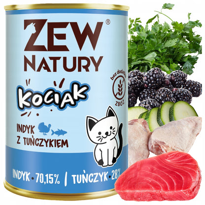Zew Natury mokra karma dla kociąt Junior 10x400 g bezzbożowa, bez cukru – mix smaków