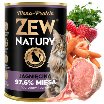 Zew Natury Mono-Protein mokra karma dla kota bezzbożowa 10 x 400 g – mix smaków