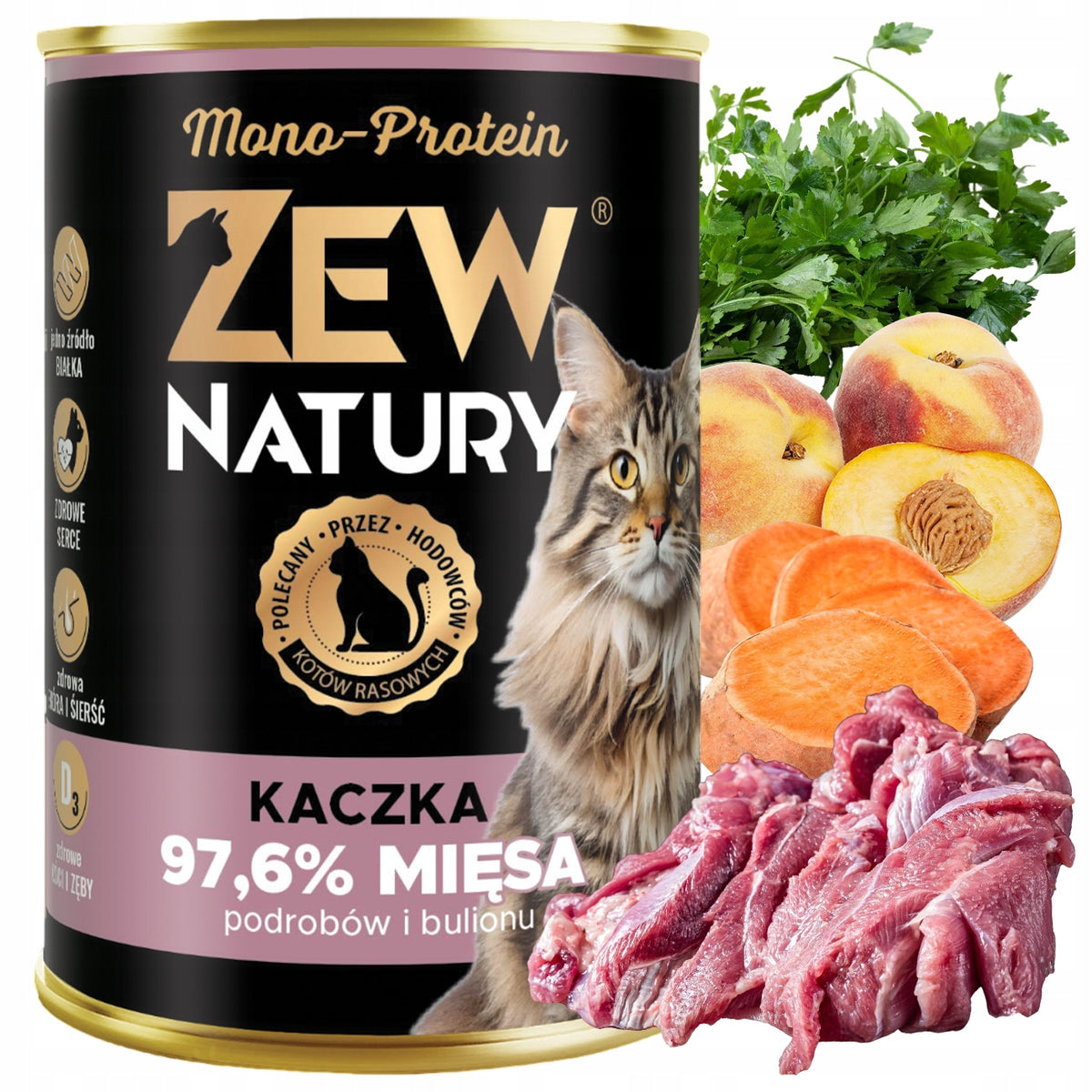 Zew Natury Mono-Protein mokra karma dla kota bezzbożowa 10 x 400 g – mix smaków