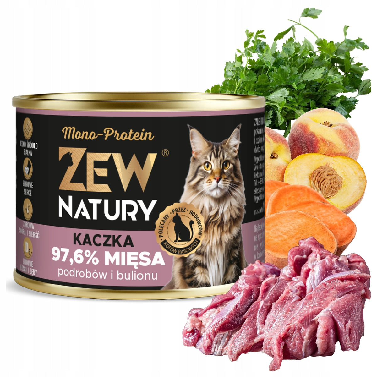 Zew Natury mokra karma dla kota 12x185 g bezzbożowa, wysokobiałkowa – mix Mono-Protein i Premium