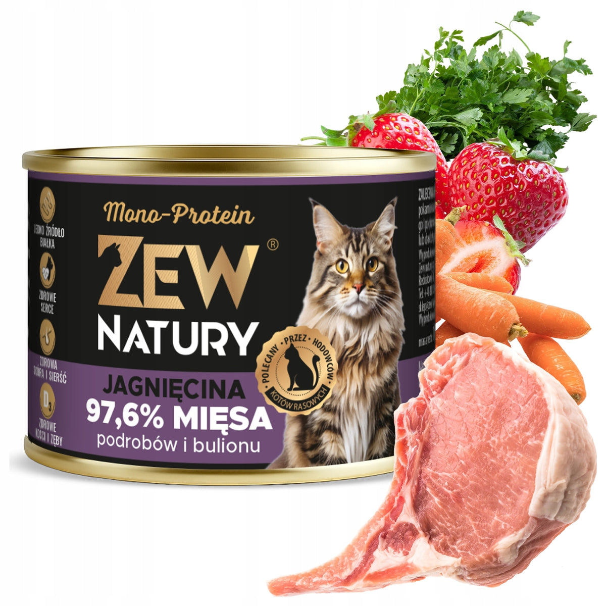 Zew Natury mokra karma dla kota 12x185 g bezzbożowa, wysokobiałkowa – mix Mono-Protein i Premium
