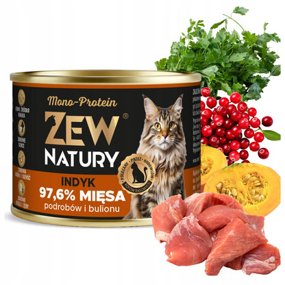 Zew Natury mokra karma dla kota 12x185 g bezzbożowa, wysokobiałkowa – mix Mono-Protein i Premium