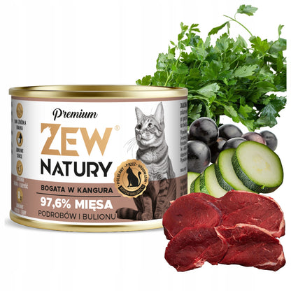 Zew Natury mokra karma dla kota 12x185 g bezzbożowa, wysokobiałkowa – mix Mono-Protein i Premium