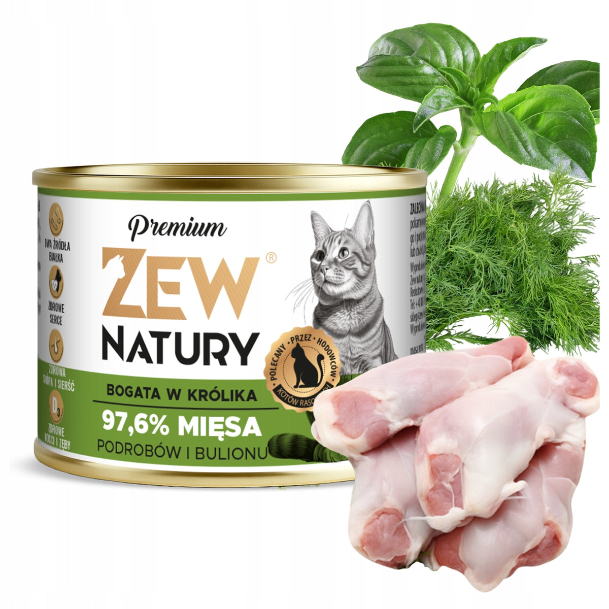 Zew Natury mokra karma dla kota 12x185 g bezzbożowa, wysokobiałkowa – mix Mono-Protein i Premium