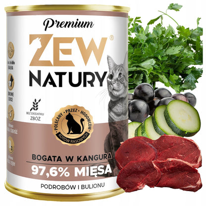 Zew Natury mokra karma dla kota 10x400 g bezzbożowa, wysokobiałkowa – mix smaków