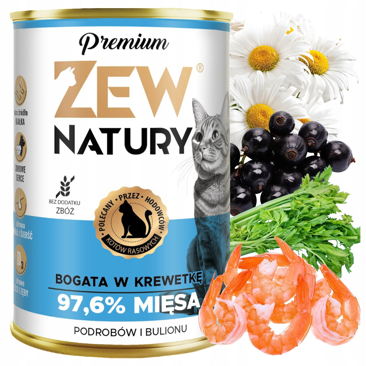 Zew Natury mokra karma dla kota 10x400 g bezzbożowa, wysokobiałkowa – mix smaków