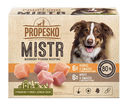 Propesko mokra karma dla psa małych ras bez zbóż 48 x 85 g, filecik w sosie – mix smaków
