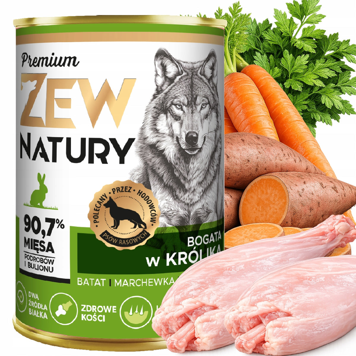 Zew Natury mokra karma dla psa bez ryby 12 x 400 g – bezzbożowa, puszki, mix smaków
