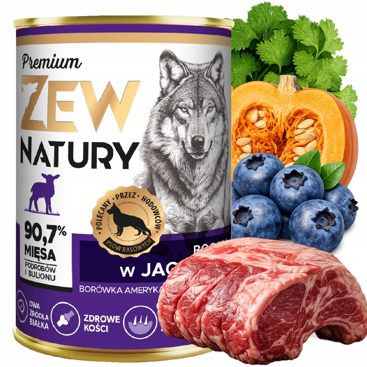 Zew Natury mokra karma dla psa bez ryby 12 x 400 g – bezzbożowa, puszki, mix smaków