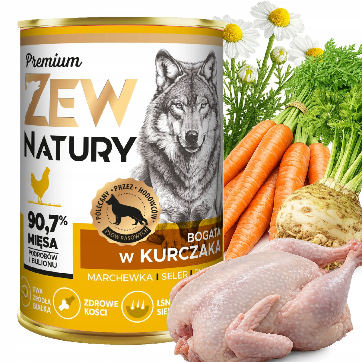 Zew Natury mokra karma dla psa bez ryby 12 x 400 g – bezzbożowa, puszki, mix smaków