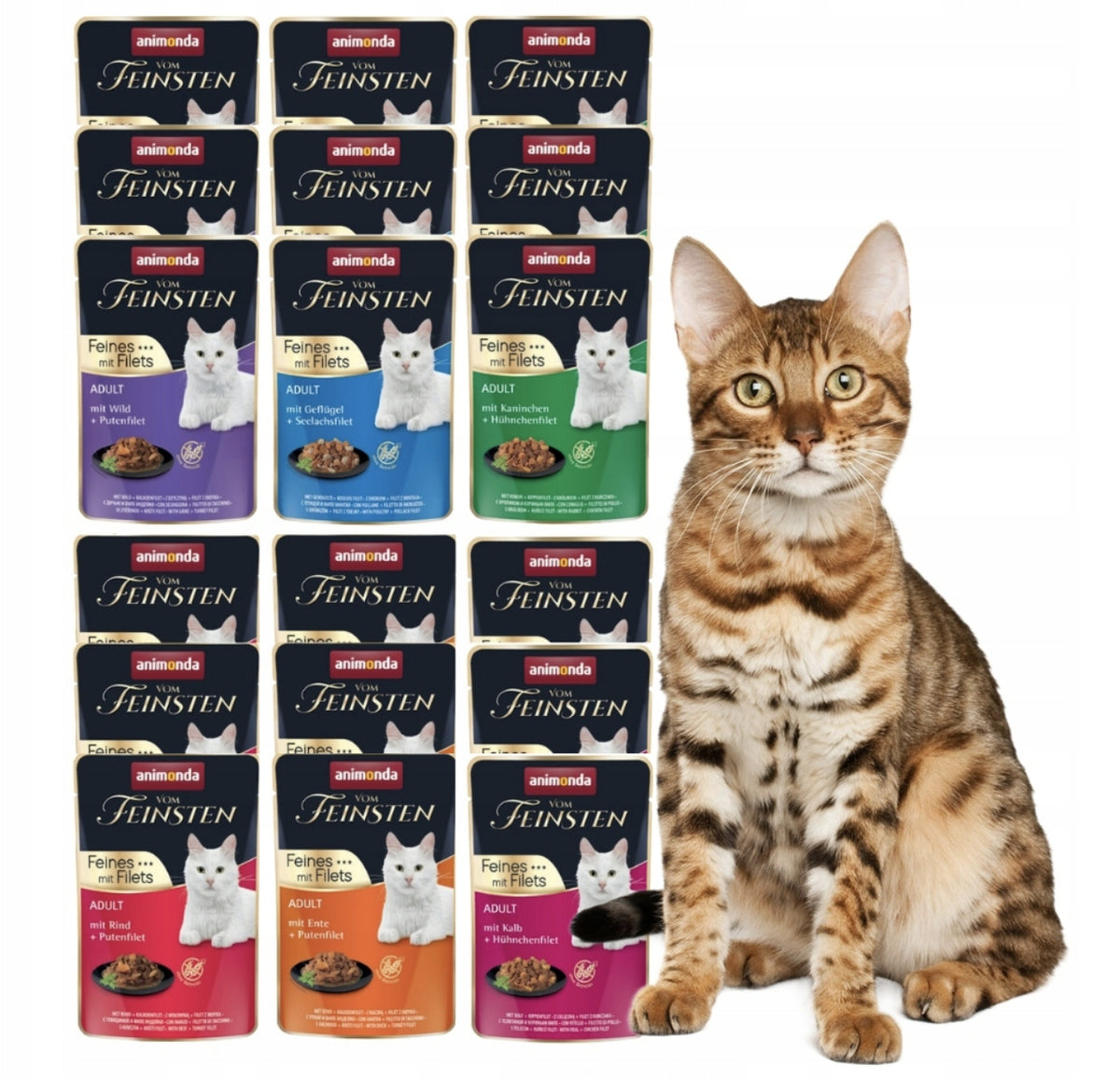 Animonda Vom Feinsten mokra karma dla kota bezzbożowa 18 x 85 g – mix smaków